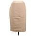 Ann Taylor Casual Pencil Skirt Knee Length: Tan Print Bottoms - Women's Size 8