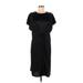 Atlein Collective Casual Dress Crew Neck Short sleeves: Black Print Dresses - Women's Size Medium