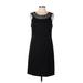 Connected Apparel Casual Dress - Sheath: Black Solid Dresses - Women's Size 12