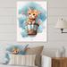 Zoomie Kids Nursery Kitten Cuddles II - Children Metal Wall Decor Metal in Blue/Brown | 20 H x 12 W x 1 D in | Wayfair