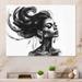 Everly Quinn African American Pierce Woman II - Fashion Woman Metal Wall Art Metal in Black | 12 H x 20 W x 1 D in | Wayfair