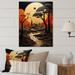 Latitude Run® African Tribes Ancient Traditions IV - Unframed Print on Metal in Black/Orange | 32 H x 16 W x 1 D in | Wayfair