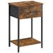 17 Stories Salva Nightstand Wood/Metal in Black/Brown | 24 H x 15 W x 11 D in | Wayfair F79C6B180B3D4FE2A30278004CE0B53C