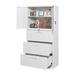 Latitude Run® Tymire 3-Drawer Lateral Filing Cabinet Metal/Steel in White | 65.35 H x 31.5 W x 15.75 D in | Wayfair