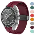 Bracelet magnétique pour Omega X Swatch joint MoonSwatch bracelet en silicone souple bracelet de
