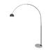 "Leisuremod Arco Mid-Century Modern Arched Floor Lamp 75.6"" Height with White Round Marble Base and Metal Dome Lamp Shade for Living Room and Bedroom - Leisurmod ALWH-BL-13BL"