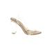 Steve Madden Heels: Ivory Solid Shoes - Women's Size 9 - Open Toe