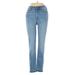 J.Crew Jeans - Mid/Reg Rise Skinny Leg Denim: Blue Bottoms - Women's Size 24 - Medium Wash
