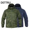 Men Military Camouflage Fleece Tactical Jacket Men's Waterproof Softshell Windbreaker Winter Army