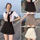 Summer High Waist Skirts Womens Sexy Mini Skirts Vintage Pleated Skirt Korean Tennis Skirts Short