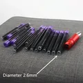 2.6/3.4mm Disposable Fountain Pen Ink Cartridge Pen Refill Black/Purple/Blue Ink School Office