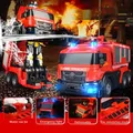 Fire Truck Robot RC car Transformation Robot Vehicle Light Action Toys Engine Excavator Car Truck