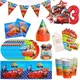 Disney Cars Lightning Mcqueen Birthday Party Decoration Kid Party Baby Shower Paper Cup Plate Racing