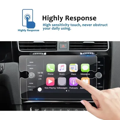 Car GPS Navigation Tempered Glass Screen Protection Film Auto Interior Anti-scratch Film Fittings For Golf 7/Golf Variant 2018