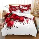 3d Flower Valentine's Day Wedding Bedding Set Luxurious Rose Heart Love Duvet Cover Queen Twin Size