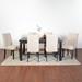 Roundhill Furniture Muzzi Contemporary 7-Piece Dining Set, Dining Table with 6 Stylish Chairs