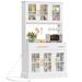 Moasis 71'' Kitchen Pantry Storage Cabinet Microwave Stand Hutch Cabinet with Power Outlet