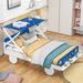 Twin Size Wood Car Platform Bed w/ Ceiling Cloth, Headboard Creative Upholstered Bed Frame for Kids, Teens, Girls, Boys