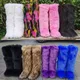 New Woman Boots High Boots Over-the-knee Fur Snow Boots Women's Fashion Warm Wool-like Boots Plus