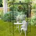 114.2 x 81.3 Metal Garden Arch Iron Garden Arbors Gazebo Black H Birdcage Shape