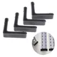 4pcs Rubber Cover L-shaped Triangle Angle Iron End Cap Socks Anti Scratch Shelf Table Chair Feet Leg