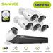 SANNCE 8CH 5MP PoE Home Security Camera System, 6Pcs Wired 5MP Cameras