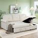 83" Modern Convertible Sleeper Sofa Bed Sectional Sofa with Storage Chaise