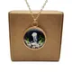 Jellyfish Stereoscopic Seabed Undersea Seaweed Starry Gold Color Pendant Chain Long Necklace Women