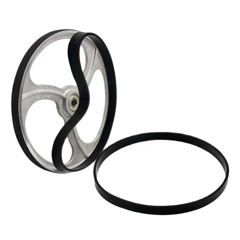 2 Stück Bandsägebänder Gummireifen Holzbearbeitungswerkzeuge Ersatzteile für 8" (1400 mm, 1425 mm Klingen) Bandsägen-Scrollräder Image