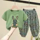 Sommer Baumwolle Kinder Kleidung Set Junge Mädchen Kleidung Anzug Baby Sets T-Shirt Hose 2 Stück