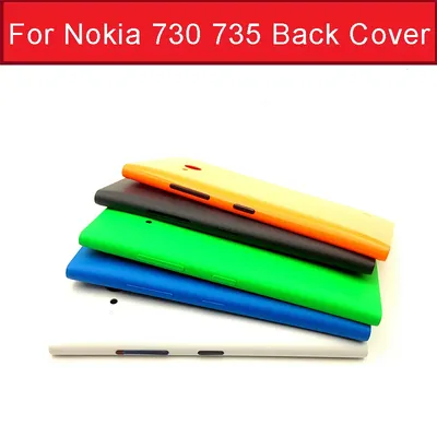Echtem Zurück Hintere Abdeckung Für Nokia 730 735 Batterie Gehäuse Fall Für Lumia Nokia 735 730 Fall