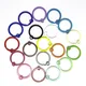 20Pcs Bunte Metall Blank Schlüsselring Split Ring Key Fob Schlüssel Halter Ringe Frauen Männer DIY