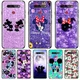 Luxuriöse Mickey und Minnie Telefon Fall Schwarz Für LG Q60 V60 V50S V50 V40 V30 K92 K71 K61 K51S