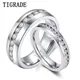 Grad 13 5/6mm Titan Ring Zirkonia Verlobung sring Anti-Allergie Männer Frauen Ehering Größe 3 bis