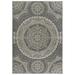 GAD Boston Dynamic Medallion Motif Premium Indoor Outdoor Area Rug Grey/Ivory 7 10 X 10 2 Pet Friendly 8 x 10 Patio Rectangle French Country