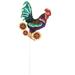 HOMEMAXS Metal Rooster Garden Stake Decorative Rooster Statue Garden Yard Rooster Decor Rooster Iron Craft