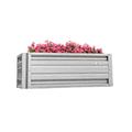 2 x 4 Rectangular Metal Planter Box Durable Raised Garden Bed in Galvalume Steel 24 x 48 With 18 Inch High Walls (Galvalume)