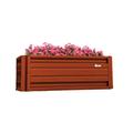 2 x 4 Rectangular Metal Planter Box Durable Raised Garden Bed in Galvalume Steel 24 x 48 With 18 Inch High Walls (Barn Red)