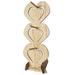 BESTONZON Three Layer Heart Shape Wooden Doughnut Rack Sweet Cart Stand Donut Display Holder Donuts Bar Birthday Party Favors Party Supplies with Stand