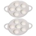 NUOLUX 2Pcs Escargot Dish Ceramic Baking Dish Escargot Plate Snail Plate Conch Baking Dish Kitchen Gadget