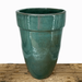 Aqua Big Rim Ceramic Planter - - Handmade Artisanal Planter for Home Decor - Indoor/Outdoor Use