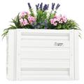 2 x 2 Square Metal Planter Box Durable Raised Garden Bed in Galvalume Steel 24 x 24 With 18 Inch High Walls (Brilliant White)