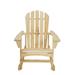 WIDELUCK Solid Wood Adirondack Rocking Chair Patio Garden Furniture - Natural