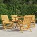 vidaXL Folding Patio Chairs 4 pcs 24 x26.4 x35.4 Solid Wood Teak