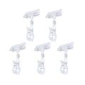 FRCOLOR 5Pcs 11cm T-Shaped Durable Label Clip Double Head Clip Crystal Clip Vertical Shake Clip Disc Clip