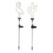 FRCOLOR 2Pcs Solar Garden Cactus Flamingo Stake Lights Outdoor Pathway Light Neon Light