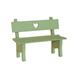 Decorative Mini Wooden Garden Bench Porch Chair Miniature Landscape Ornament for Photo Booth Props Home Decoration (Green)