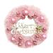 Ongmies Room Decor Clearance Flowers Christmas Wreaths for Front Door 18 inch with Merry Christmas Sign Holiday Door Wreath Xmas Wreath for All Seasons Pink1