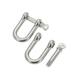 Lixada Stainless Steel U Shape Anchor Shackle Rope Paracord Bracelet Buckle - Secure Fastening