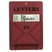 Wood Mail Letter Rack Key Holder Wall Storage Creative Home Decoration with Hook Hanger Red